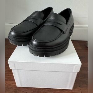 Quince Black Leather Loafers